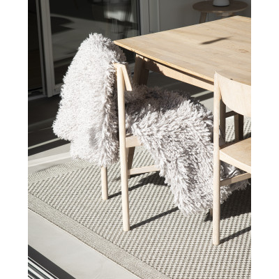 Wooly silver - konstgjord fårskinnspläd