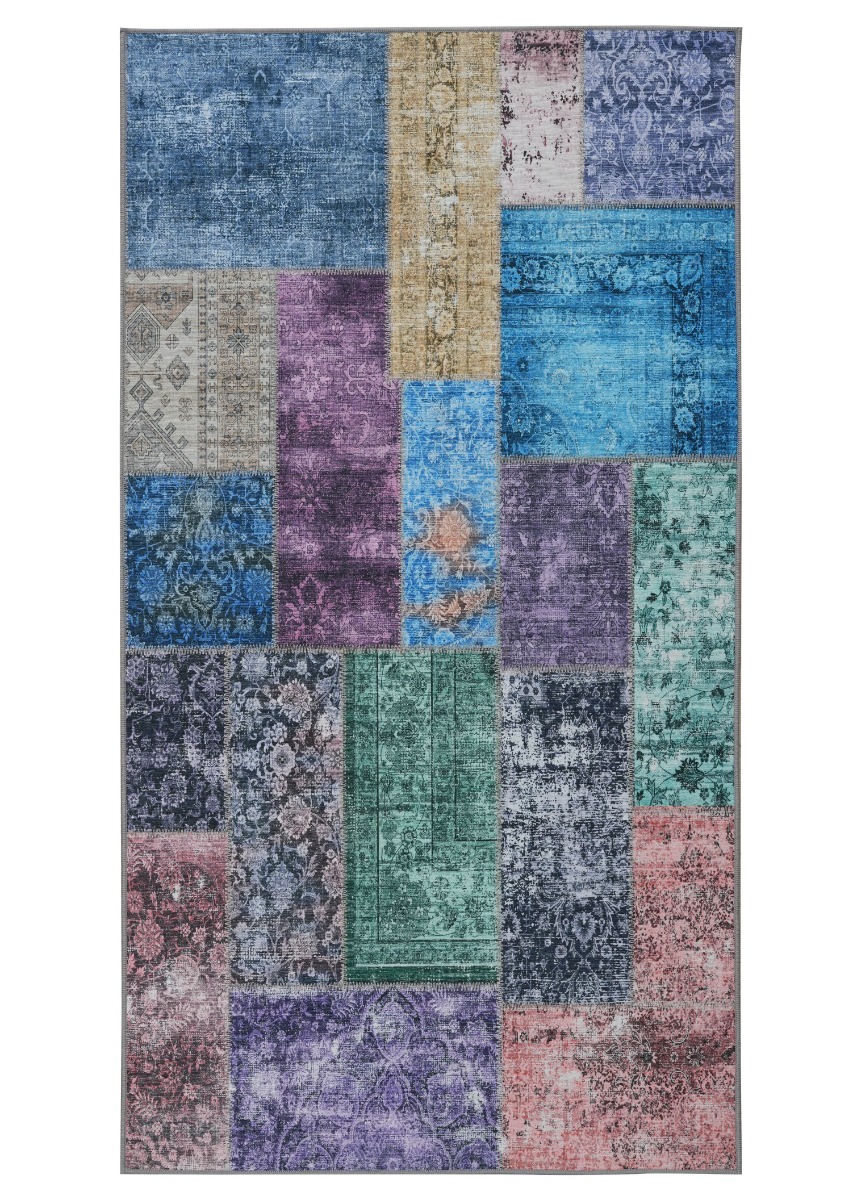 Vero Rosso Multi 80x150 cm Patchwork Matta