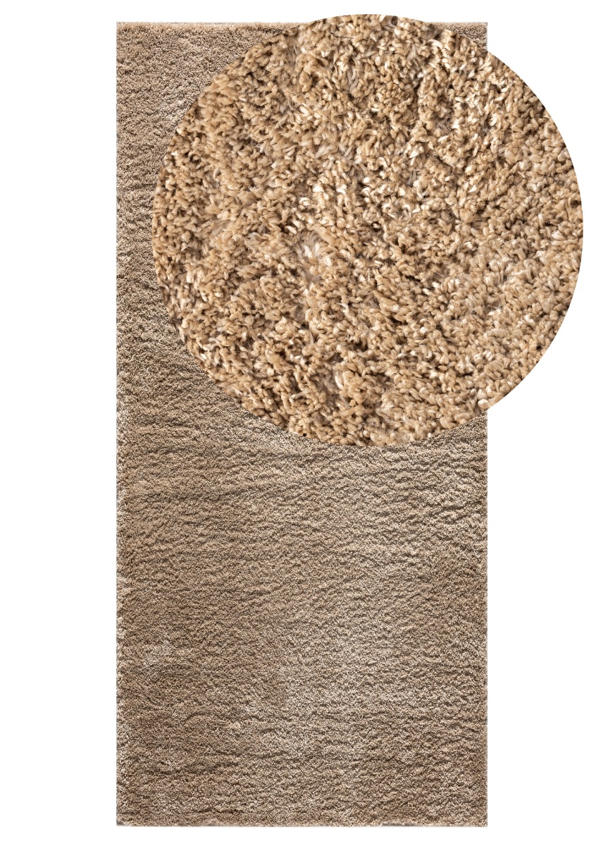 Softy Mörkbeige 80x150 cm Mjuk Ryamatta