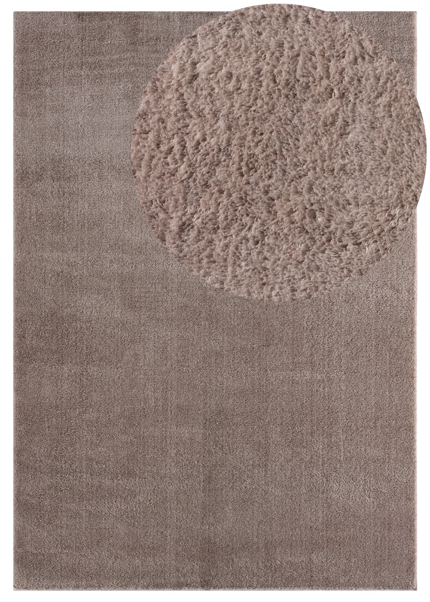 Cloudy Taupe 200x280 cm Tvättbar Mjuk Ryamatta