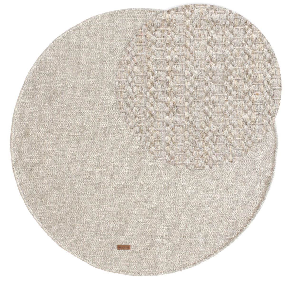 Molly Beige Rund 120 cm Ullmatta