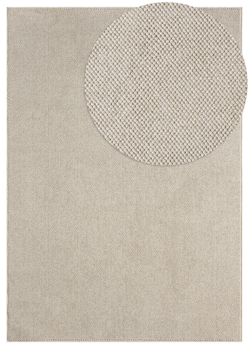 Nordic Beige 240x340 cm Ullmatta-look