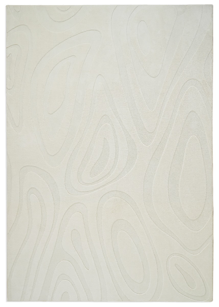 Fuzzy Meia Offwhite 140x200 cm Tvättbar Mjuk Ryamatta