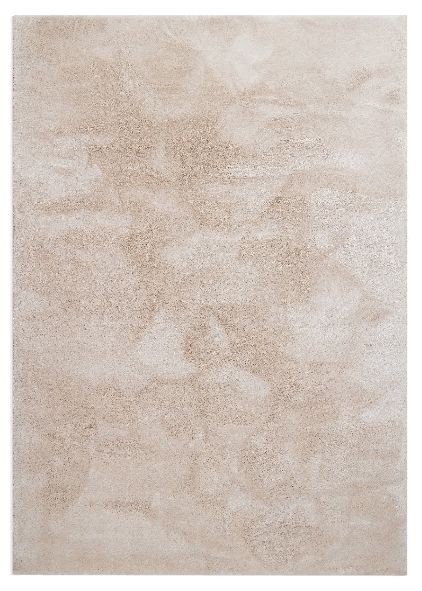 Fluffy Beige 140x200 cm Tvättbar Mjuk Ryamatta