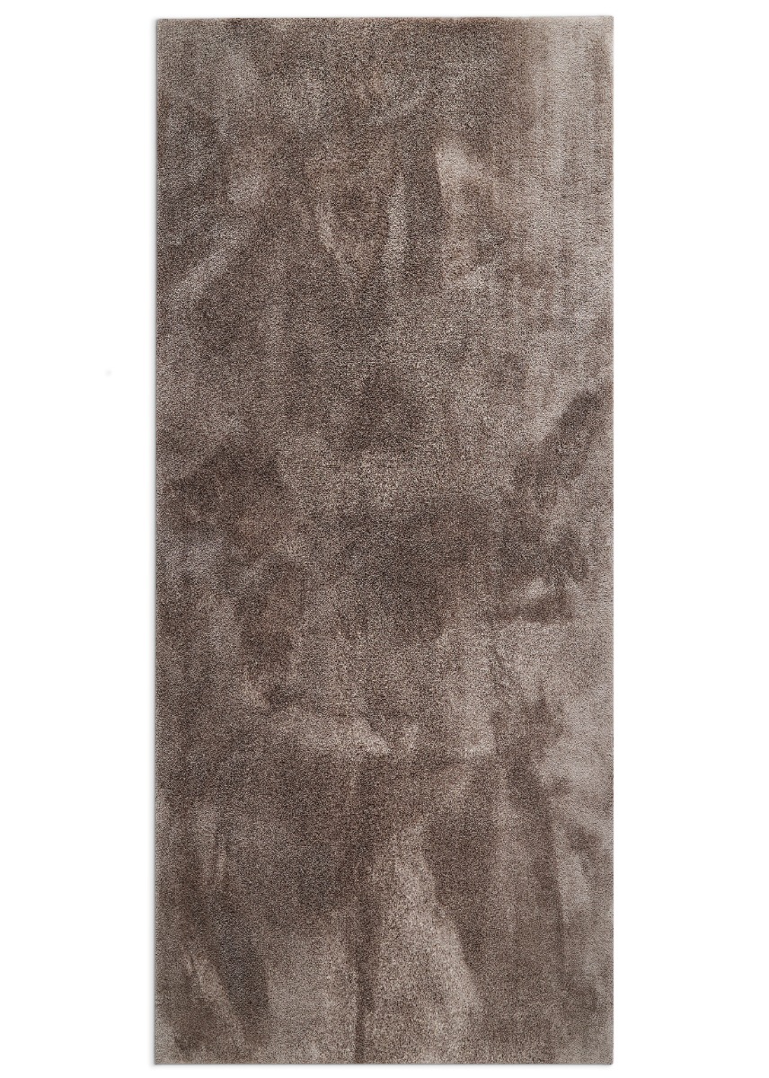 Fluffy Taupe 80x300 cm Tvättbar Mjuk Ryamatta