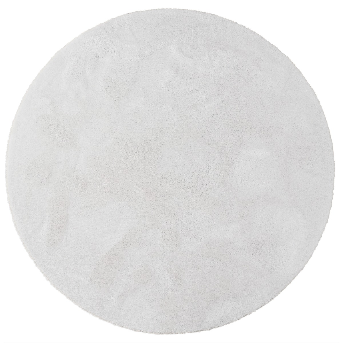 Fluffy Offwhite Rund 240 cm Tvättbar Mjuk Ryamatta