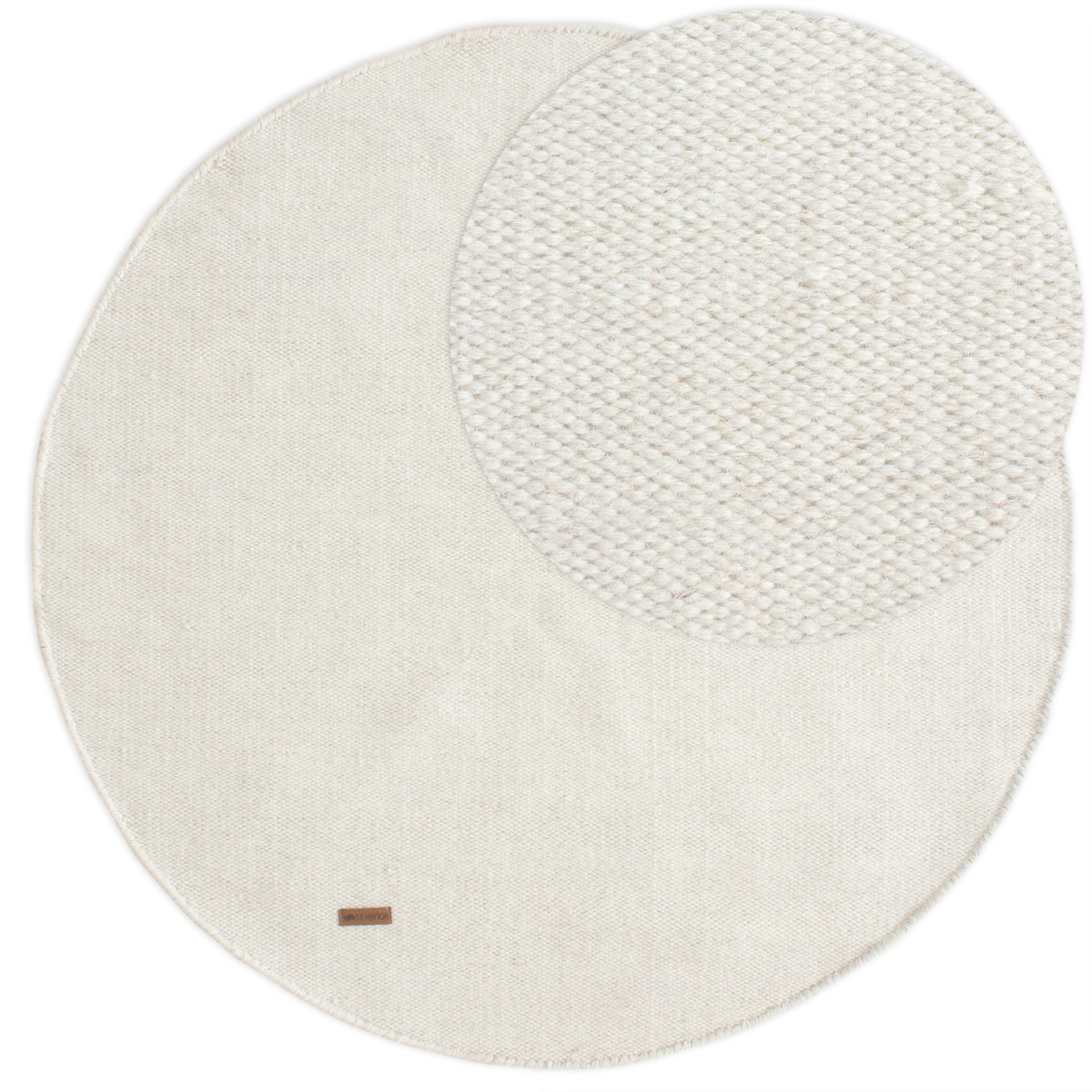 Lunda Offwhite Rund 120 cm Ullmatta