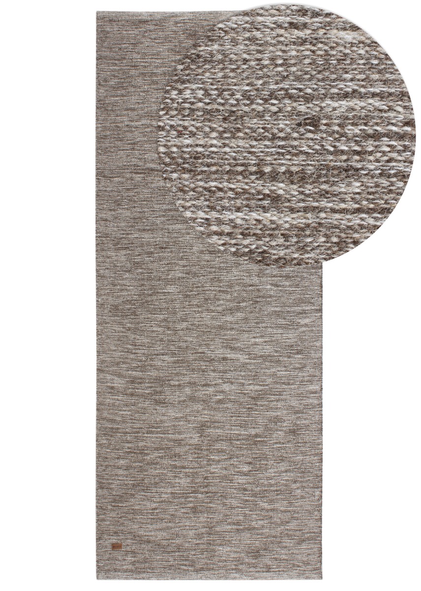 Lunda Greige 75x150 cm Ullmatta
