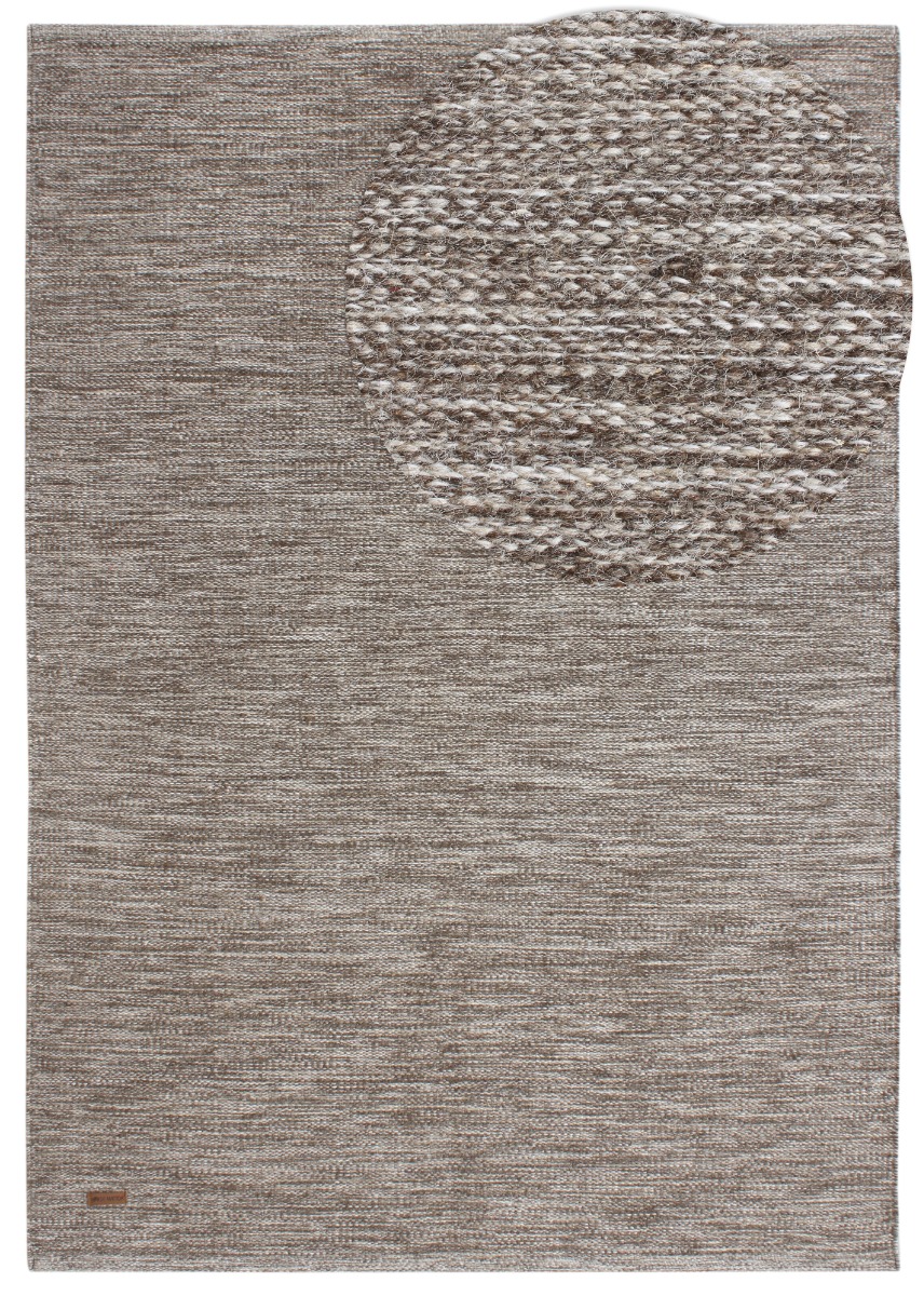 Lunda Greige 133x190 cm Ullmatta