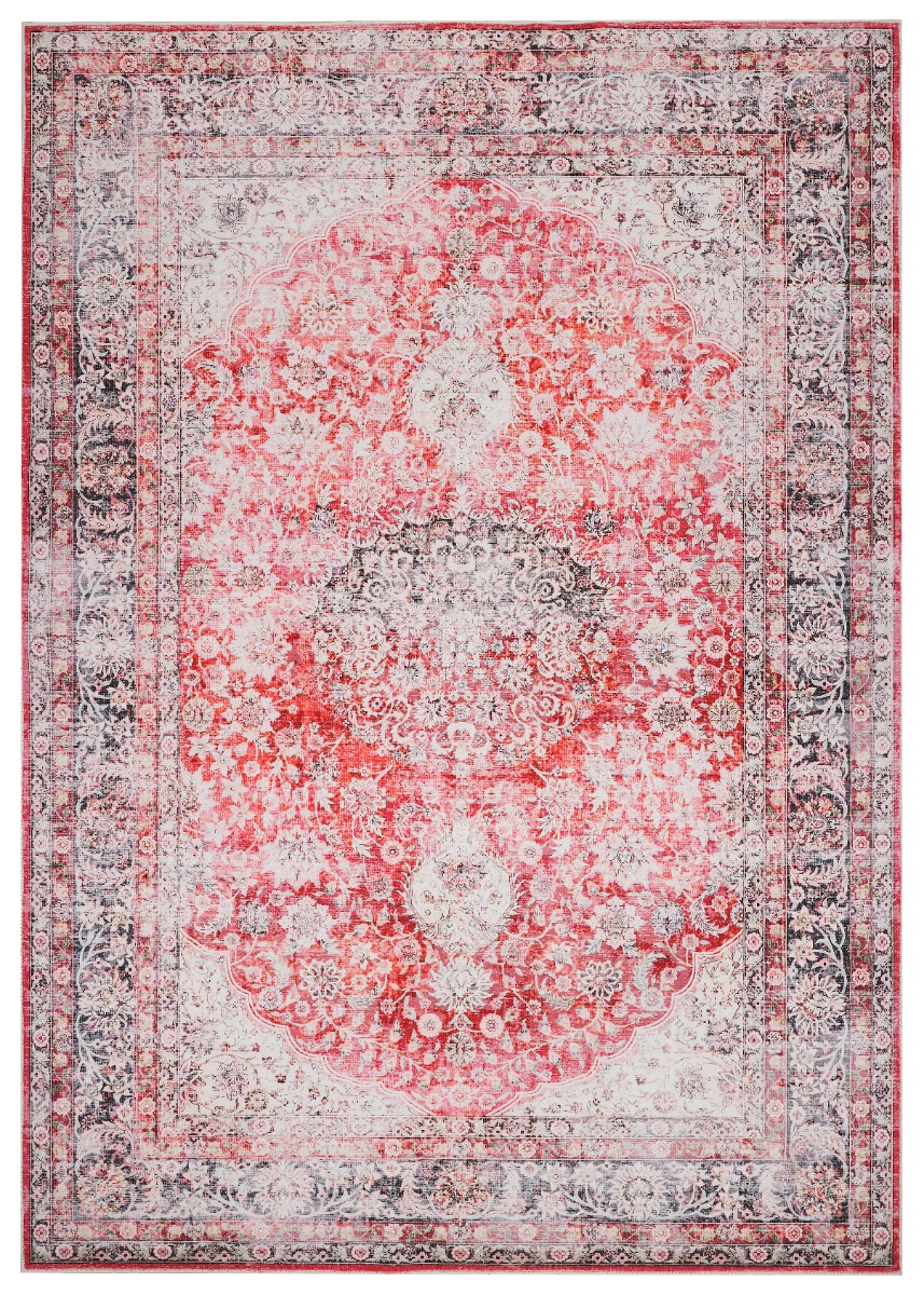 Noel Flame Röd 200x290 cm Tvättbar Wiltonmatta