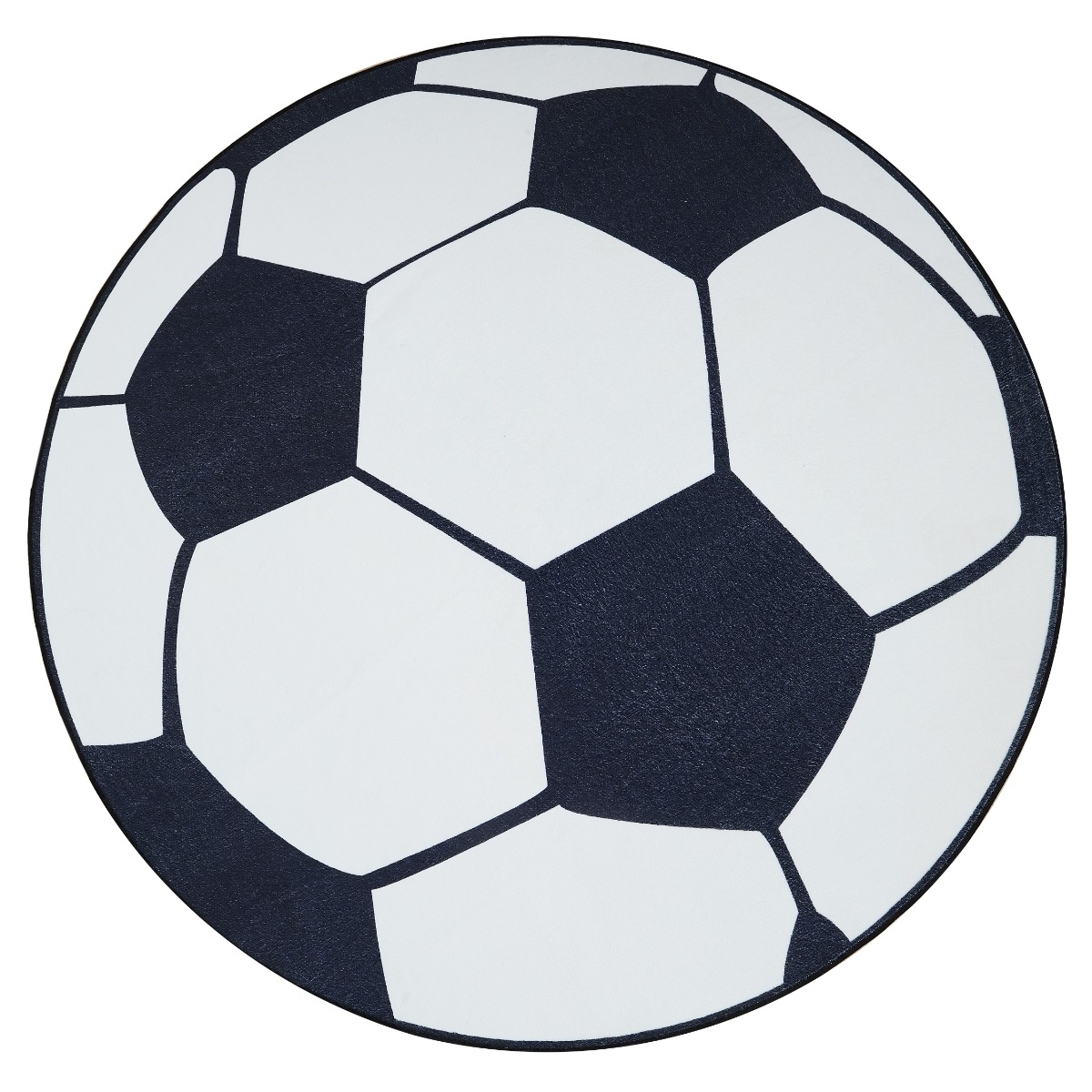 Zappy Football Vit/Svart Rund 140 cm Tvättbar Barnmatta