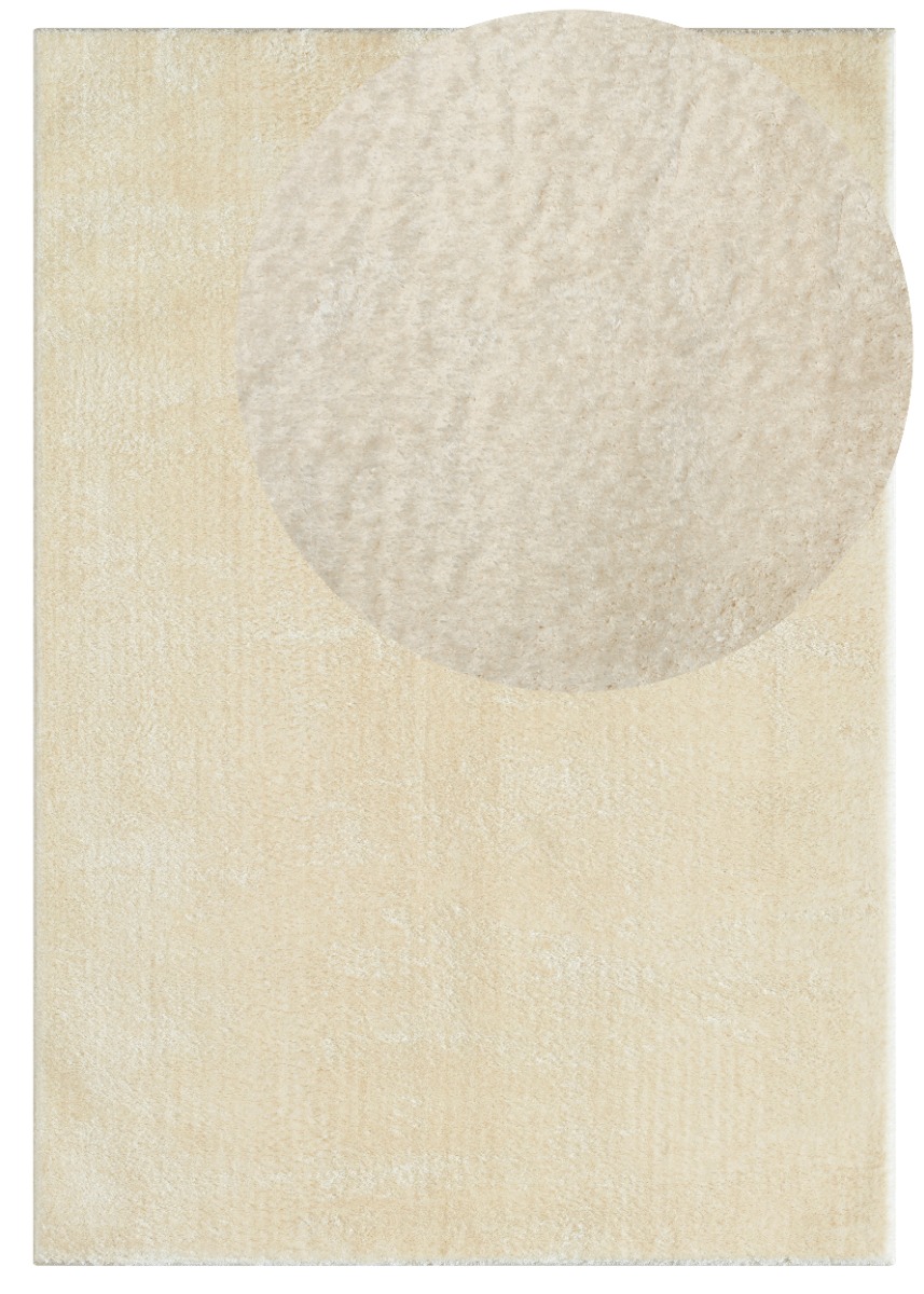 Cloudy Ljusbeige 280x380 cm Tvättbar Mjuk Ryamatta