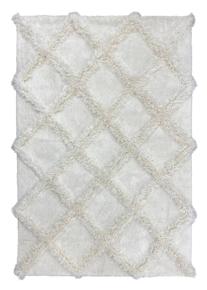 Moody Flo Vit 160x230 cm Ullmatta-look