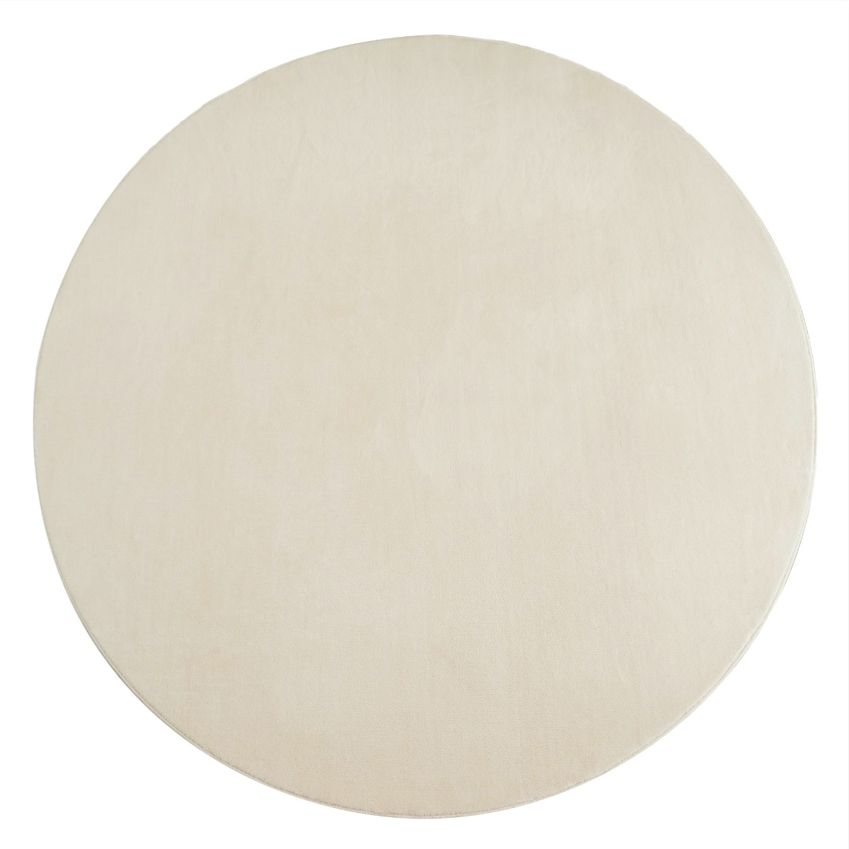 Comfy Beige Rund 200 cm Tvättbar Ryamatta