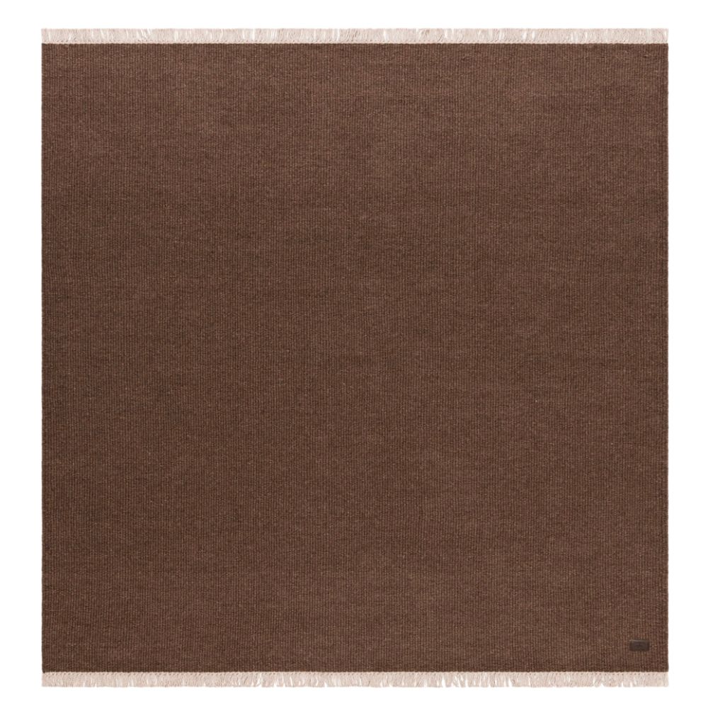 Lana Brun Kvadrat 200 cm Ullmatta