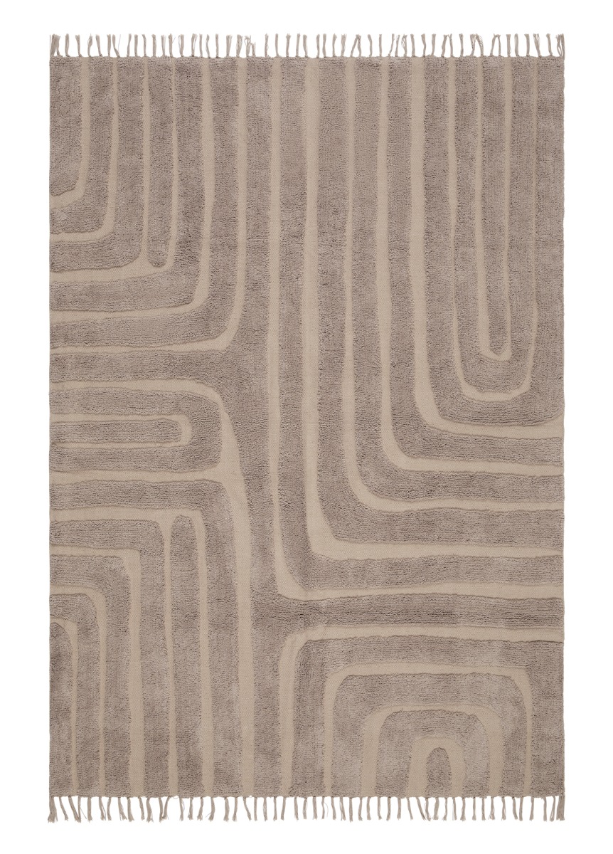 Juno Grid Linne 160x230 cm Bomullsmatta