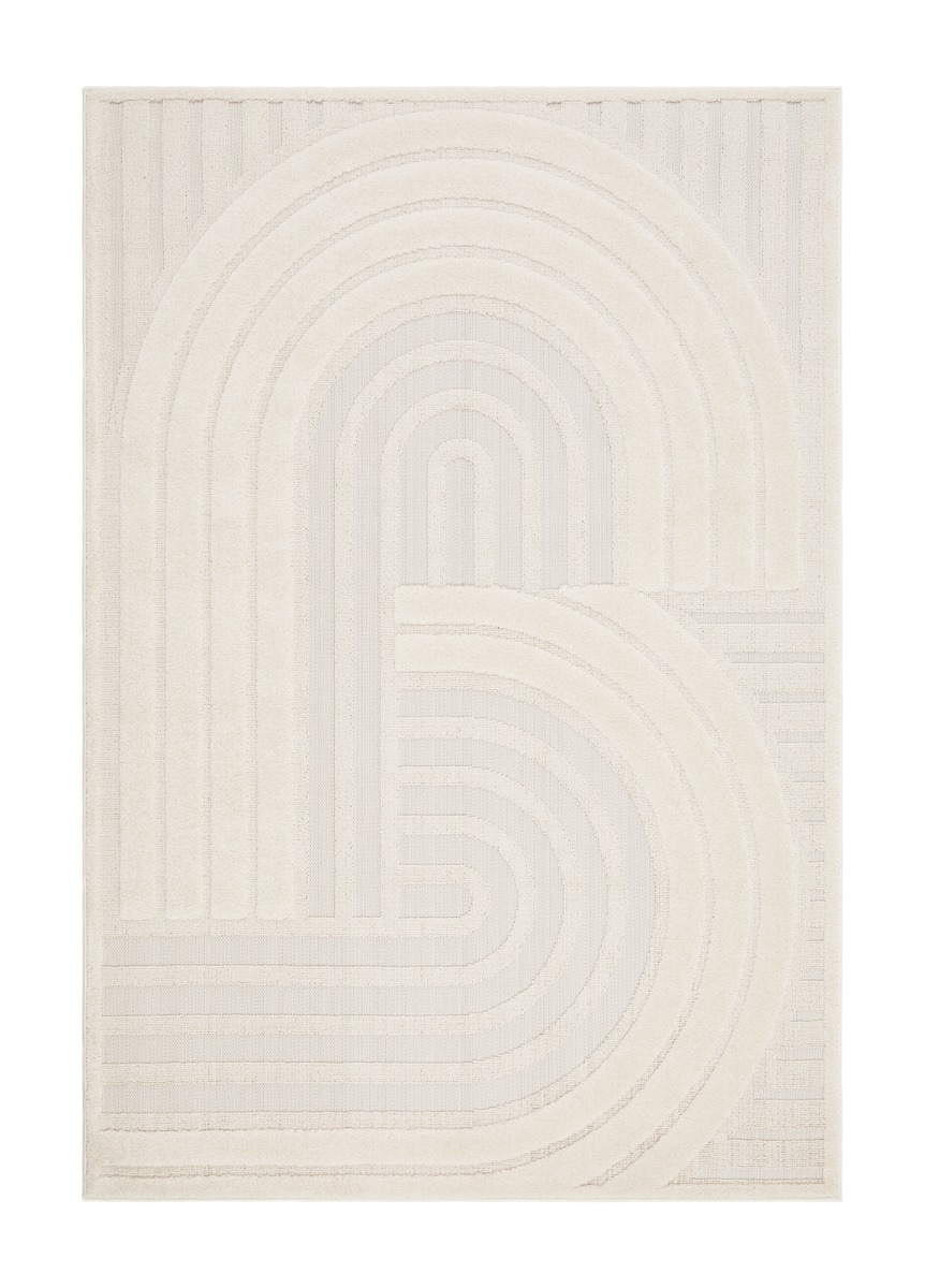 Yoko Cross Kräm 140x200 cm Inom- och Utomhusmatta