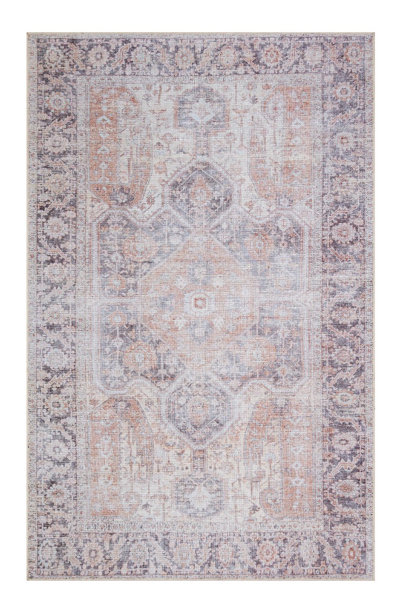 Ardalan Thalira Kräm/Rost 240x340 cm Tvättbar Bomullsmatta