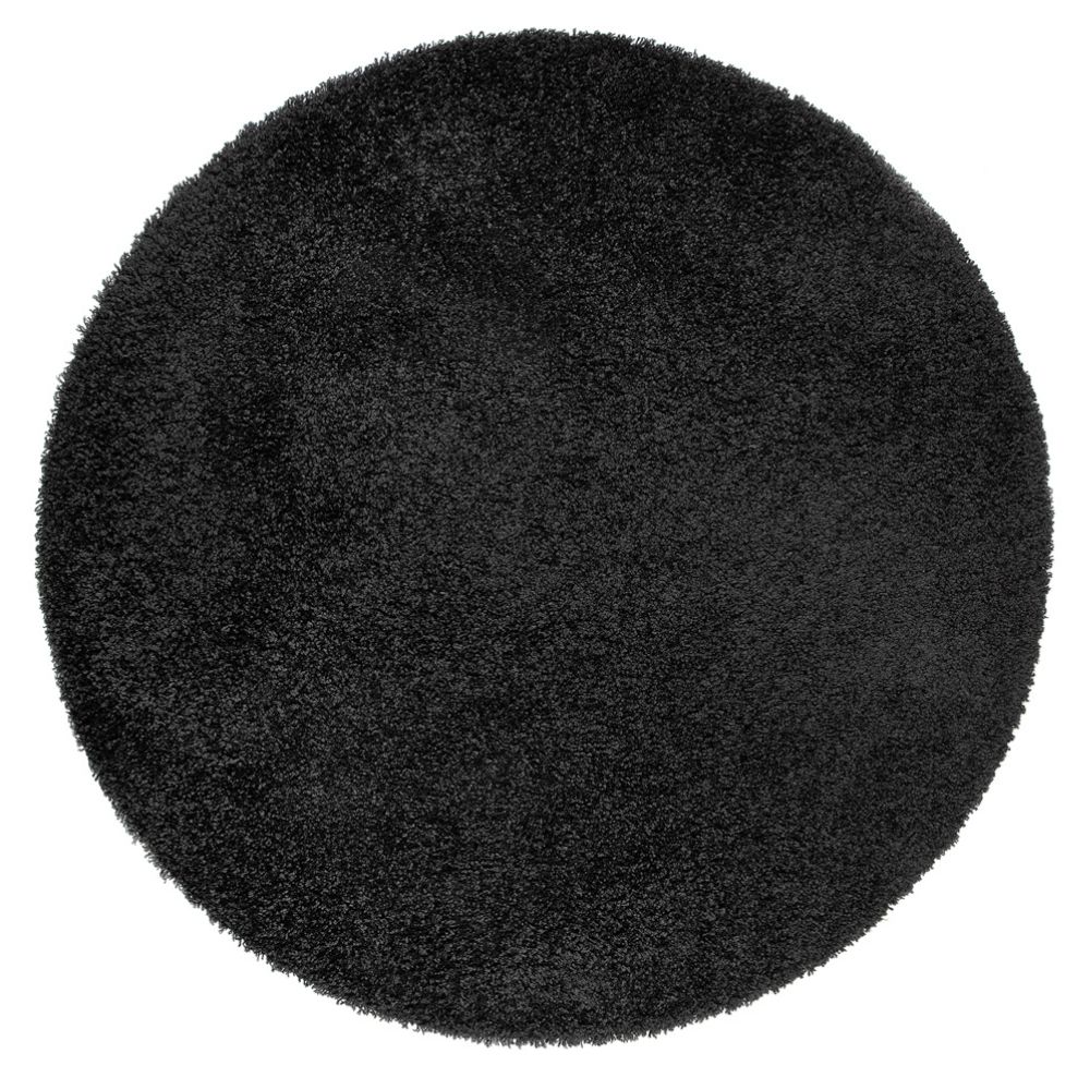 Komon Svart Rund 160 cm Ryamatta