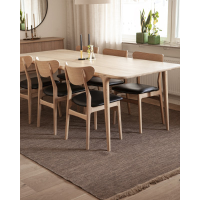 Nejd brown - handvävd ullmatta