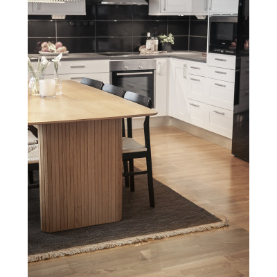 Nejd dark brown - handvävd ullmatta