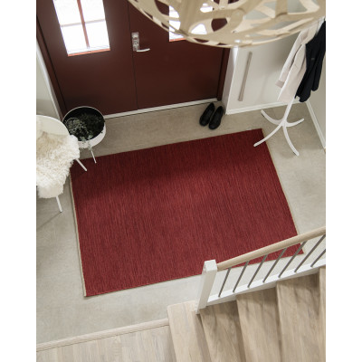 Stil red - handvävd ullmatta