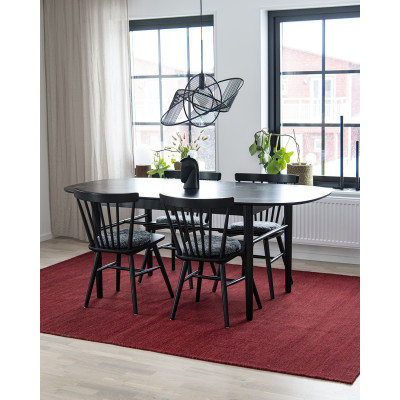 Solliden red - handvävd ullmatta