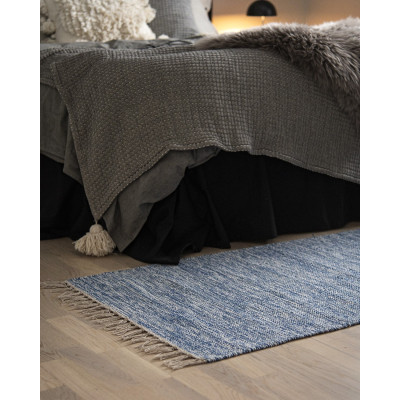 Lycka blå - bomullsmatta