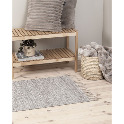 Lycka grå - bomullsmatta