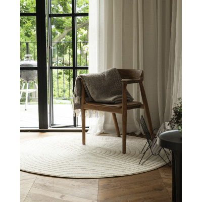 Art Circle vit - maskinvävd matta