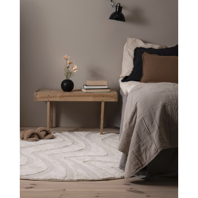 Art Wave vit - maskinvävd matta