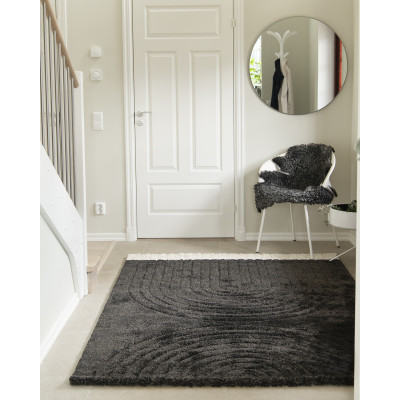 Forest svart - maskinvävd matta