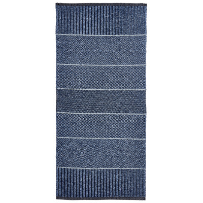 Alice mix blå - plast- och garnmatta