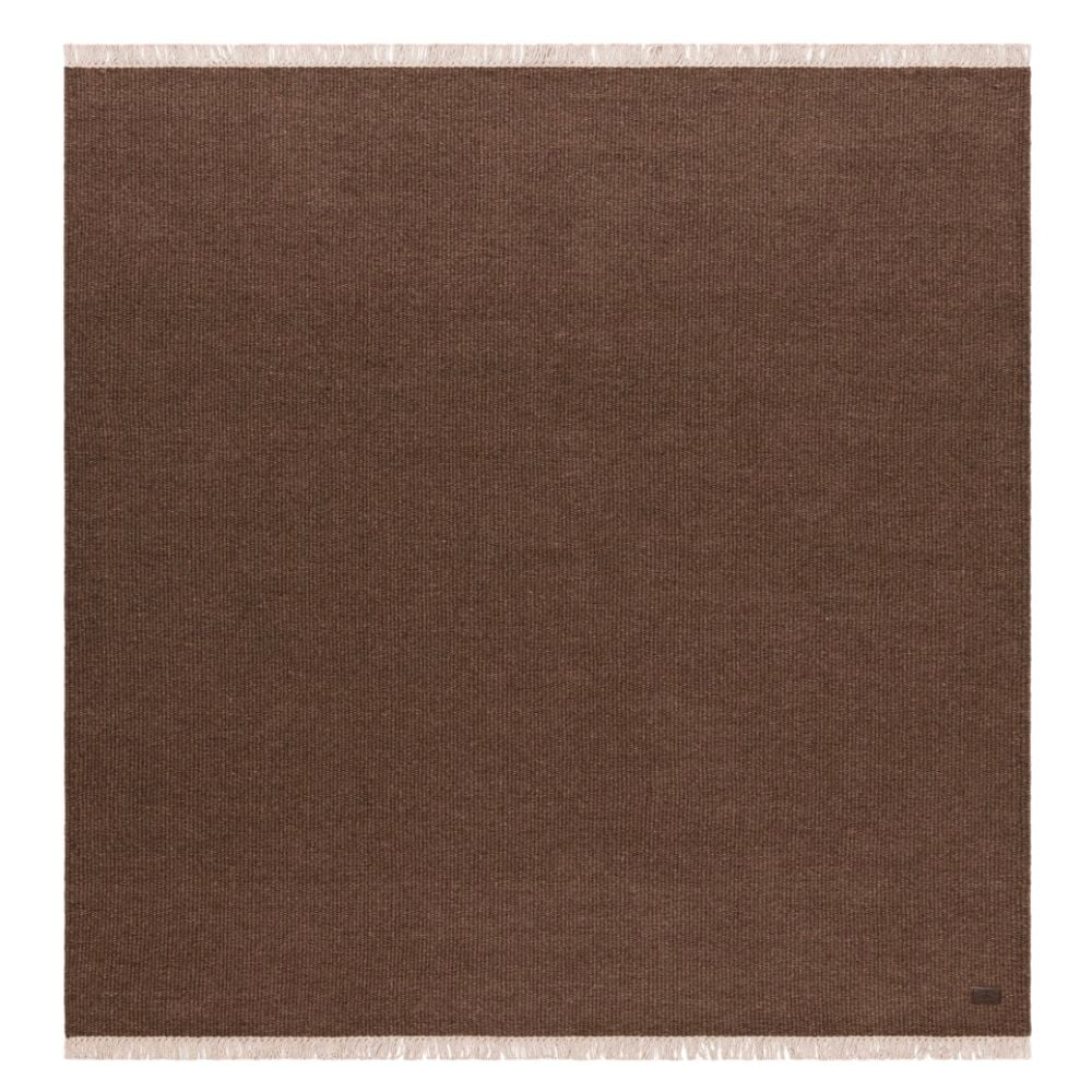 Lana Brun Kvadrat 250 cm Ullmatta