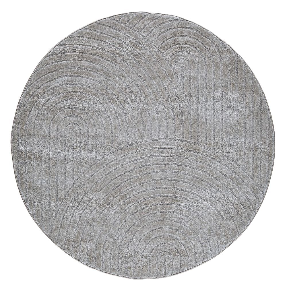 Lior Grå Rund 240 cm Wiltonmatta