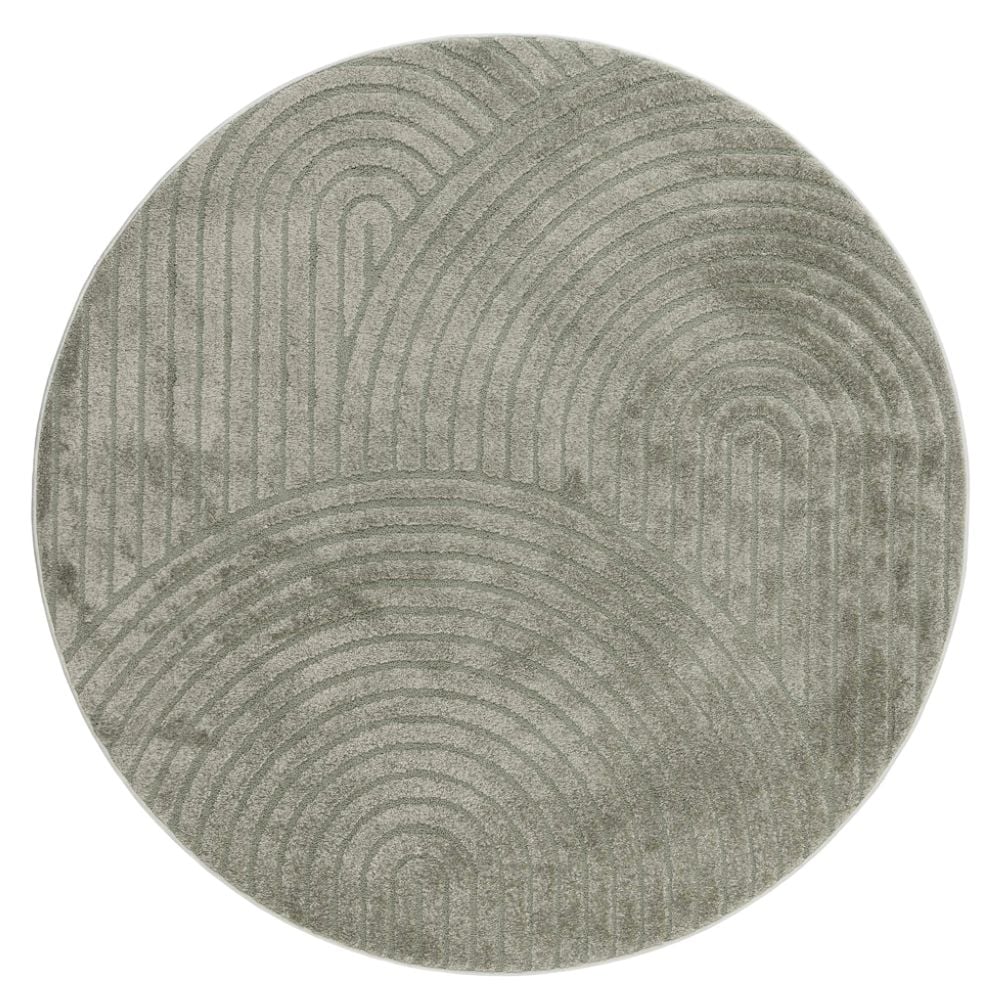 Lior Grön Rund 120 cm Wiltonmatta