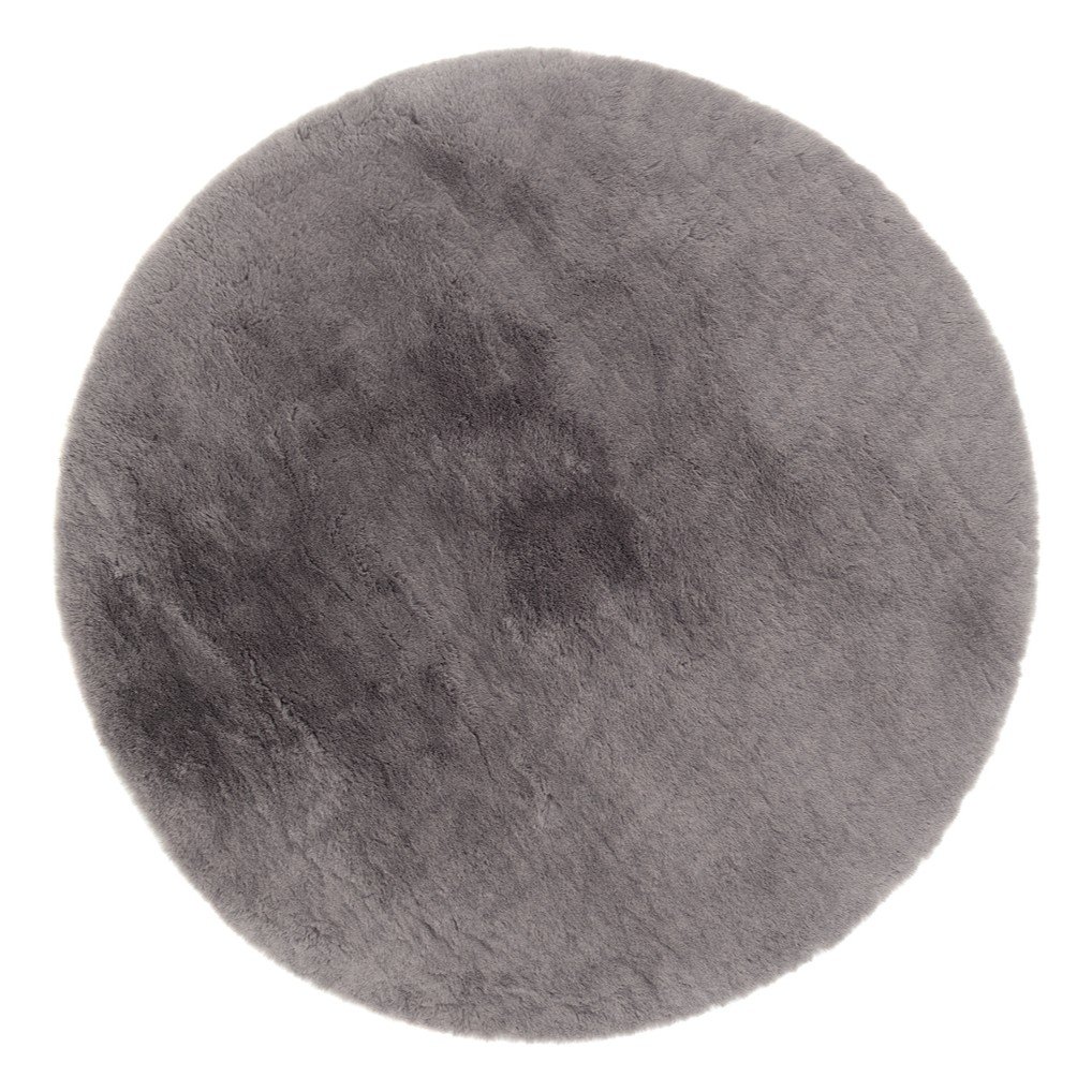 Eiderelle Antracit Rund 160 cm Mjuk Päls-look Matta