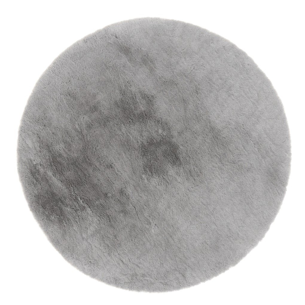 Eiderelle Grå Rund 200 cm Mjuk Päls-look Matta