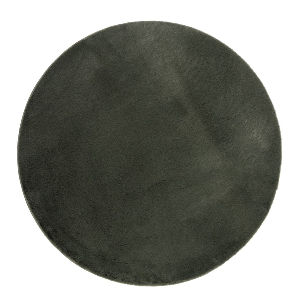 Eiderelle Grön Rund 200 cm Mjuk Päls-look Matta