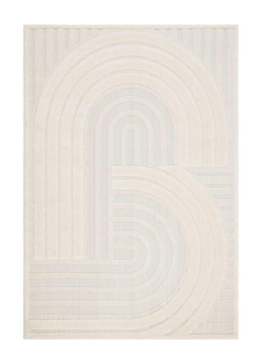 Yoko Cross Kräm 160x230 cm Inom- och Utomhusmatta