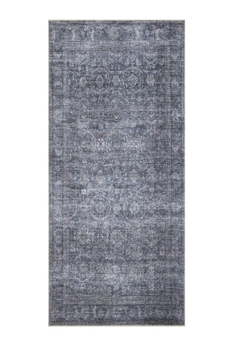 Ardalan Miraval Blå 80x200 cm Tvättbar Bomullsmatta