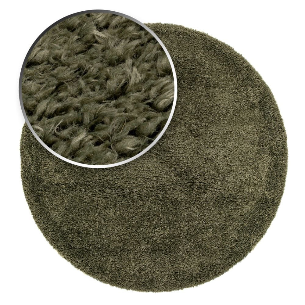 Barbet Grön Rund 200 cm Ryamatta