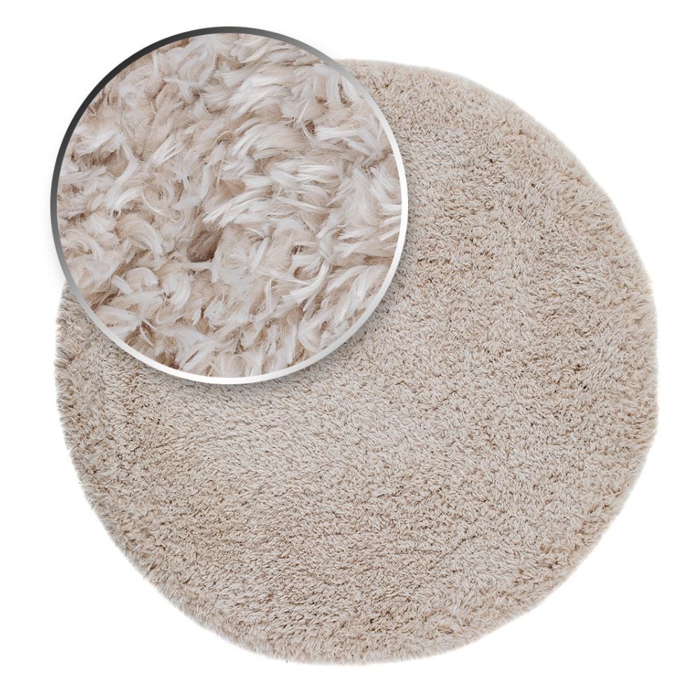 Barbet Vit Rund 240 cm Ryamatta