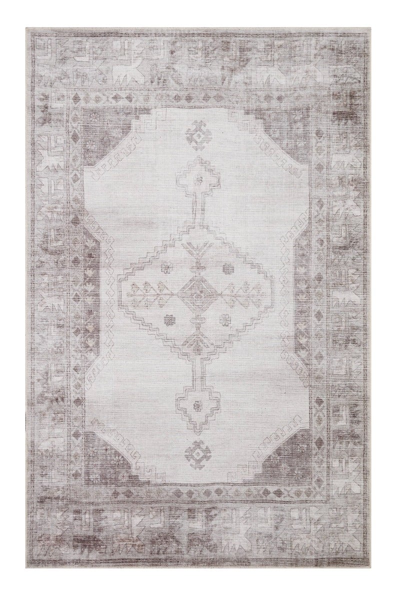 Verdun Lierre Creme 240x340 cm Tvättbar Bomullsmatta