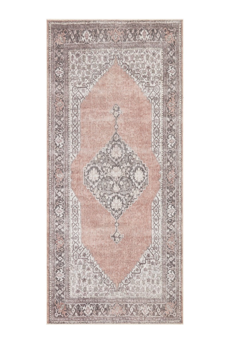 Verdun Opale Brun 80x200 cm Tvättbar Bomullsmatta