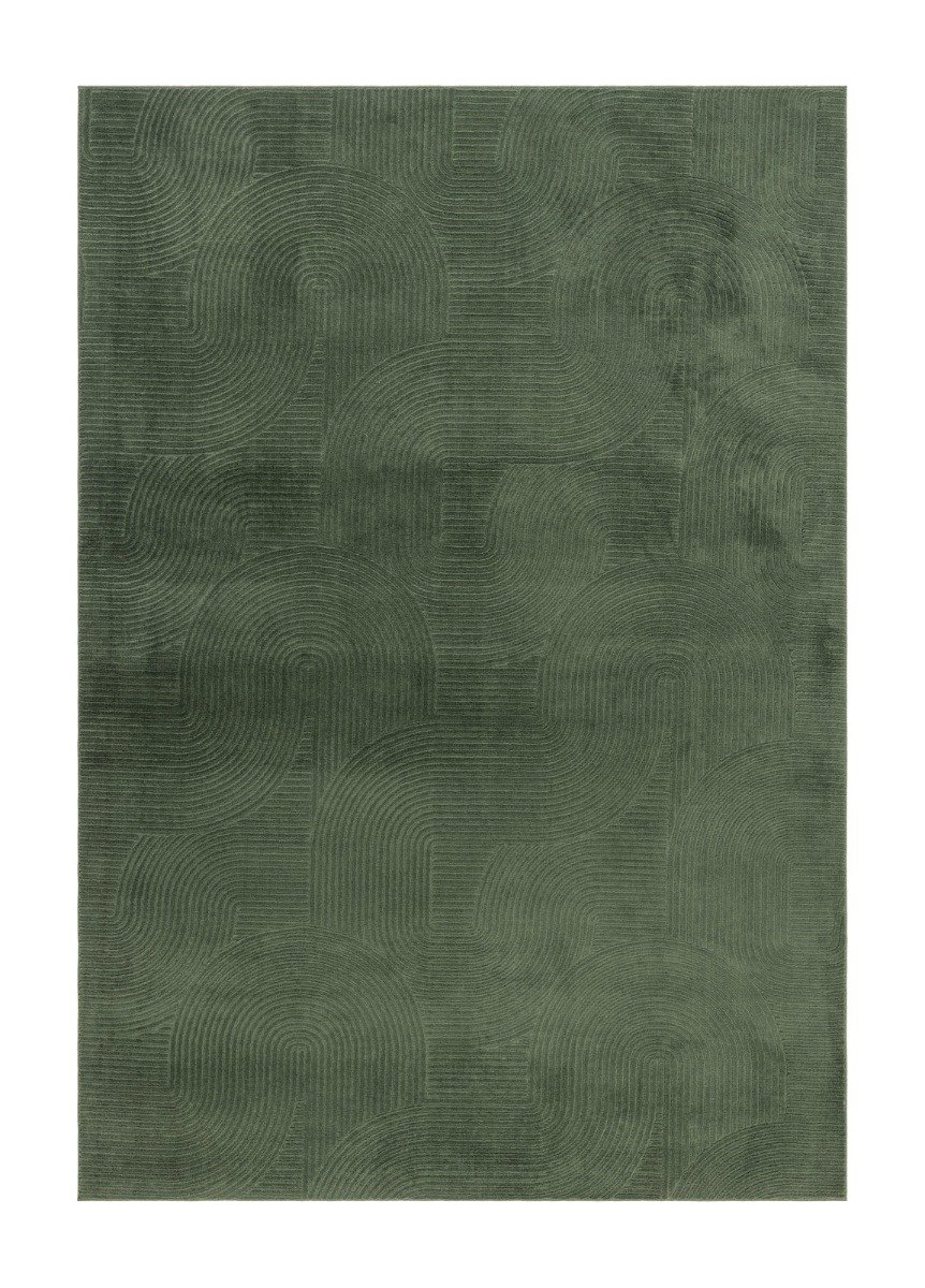 Galio Beat Smaragdgrön 200x290 cm Tvättbar Matta