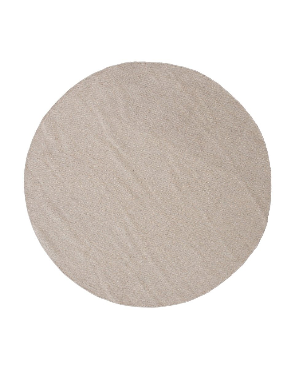 Anata Beige Rund 200 cm Ullmatta