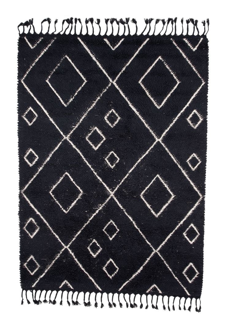 Lunora Svart 160x230 cm Ullmatta