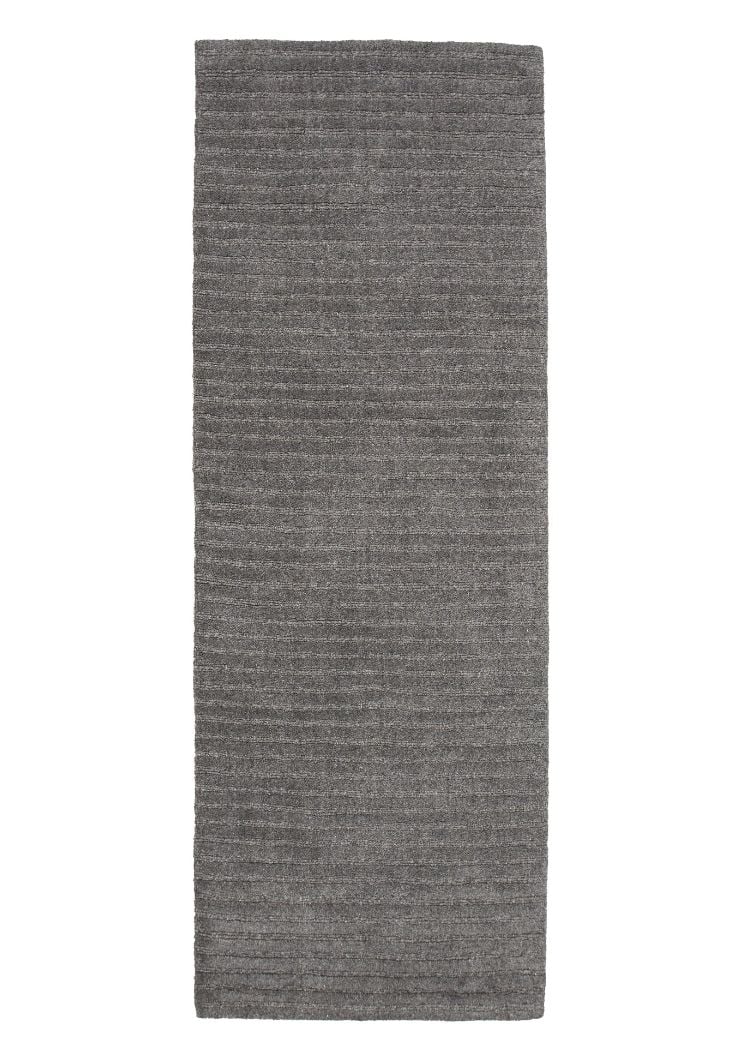 Zentura Mörkgrå 70x200 cm Ullmatta