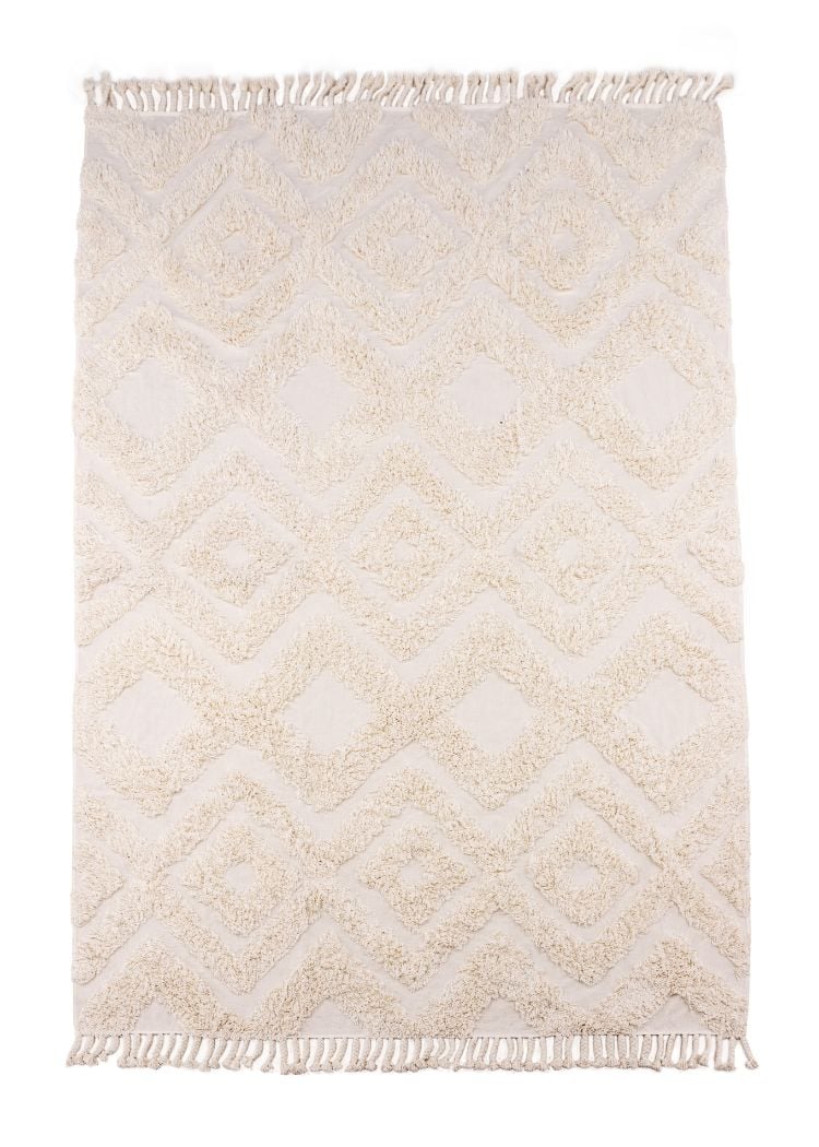 Rio Vit 200x300 cm Bomullsmatta